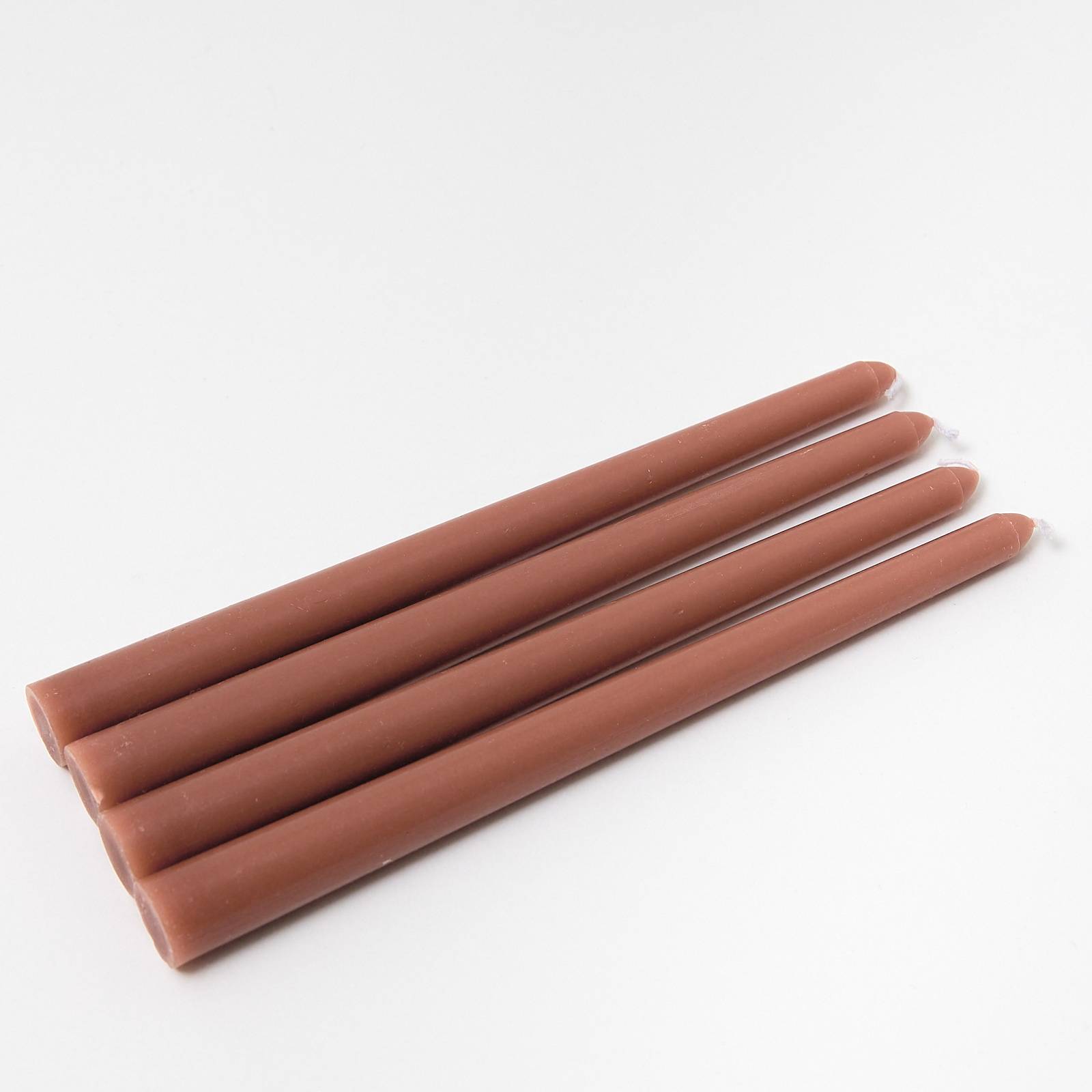 12530 Brown Taper Candles - Pack of 4