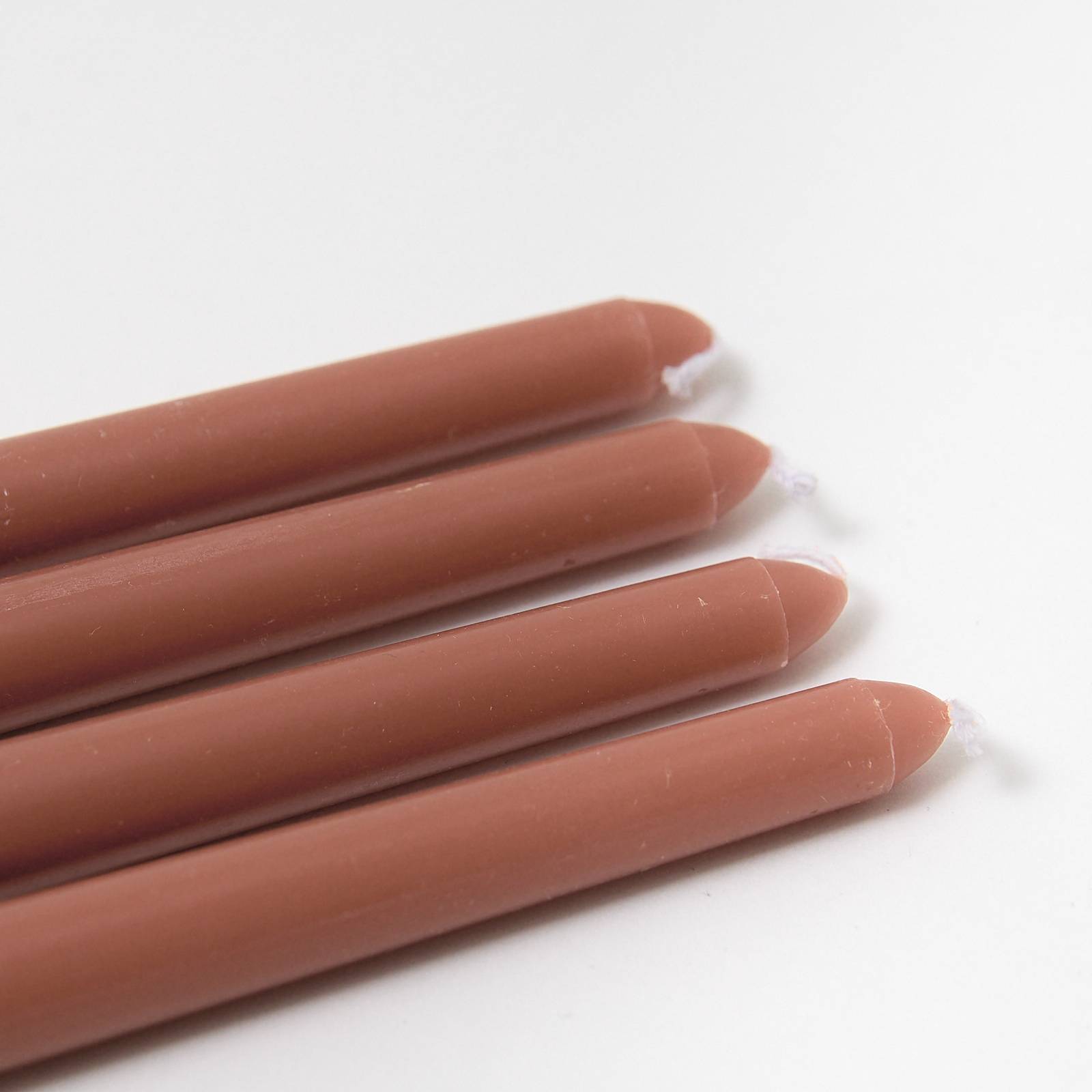 12531 Brown Taper Candles - Pack of 4