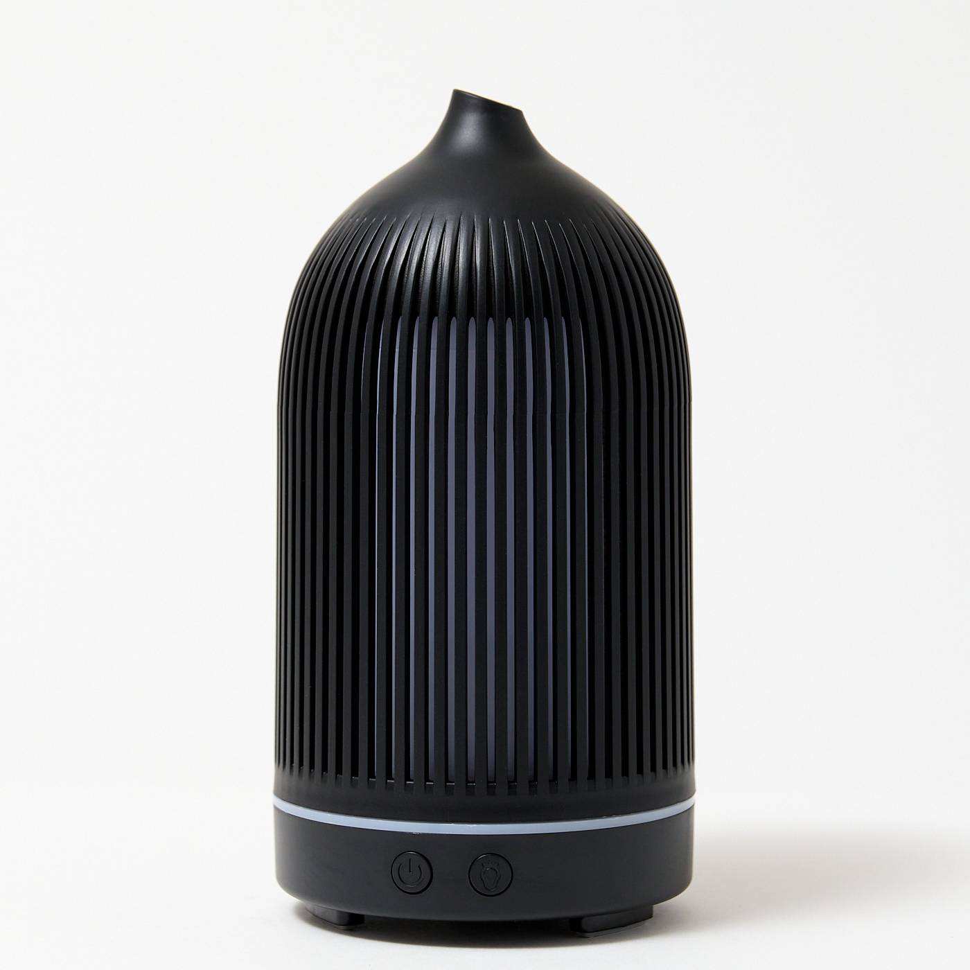 12540 Electric Plastic Black Ribbed Aroma Diffuser