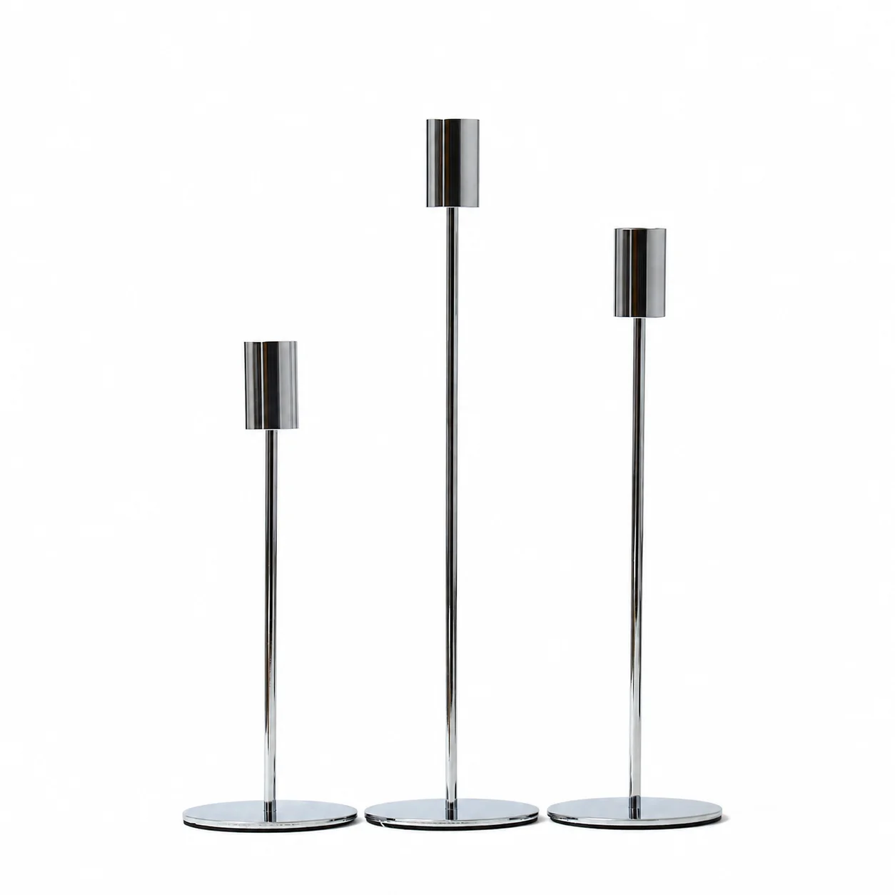 Tall Silver Candle Holders