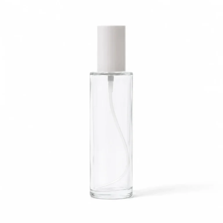 100ml Clear Glass Bottle with White Pump & Lid