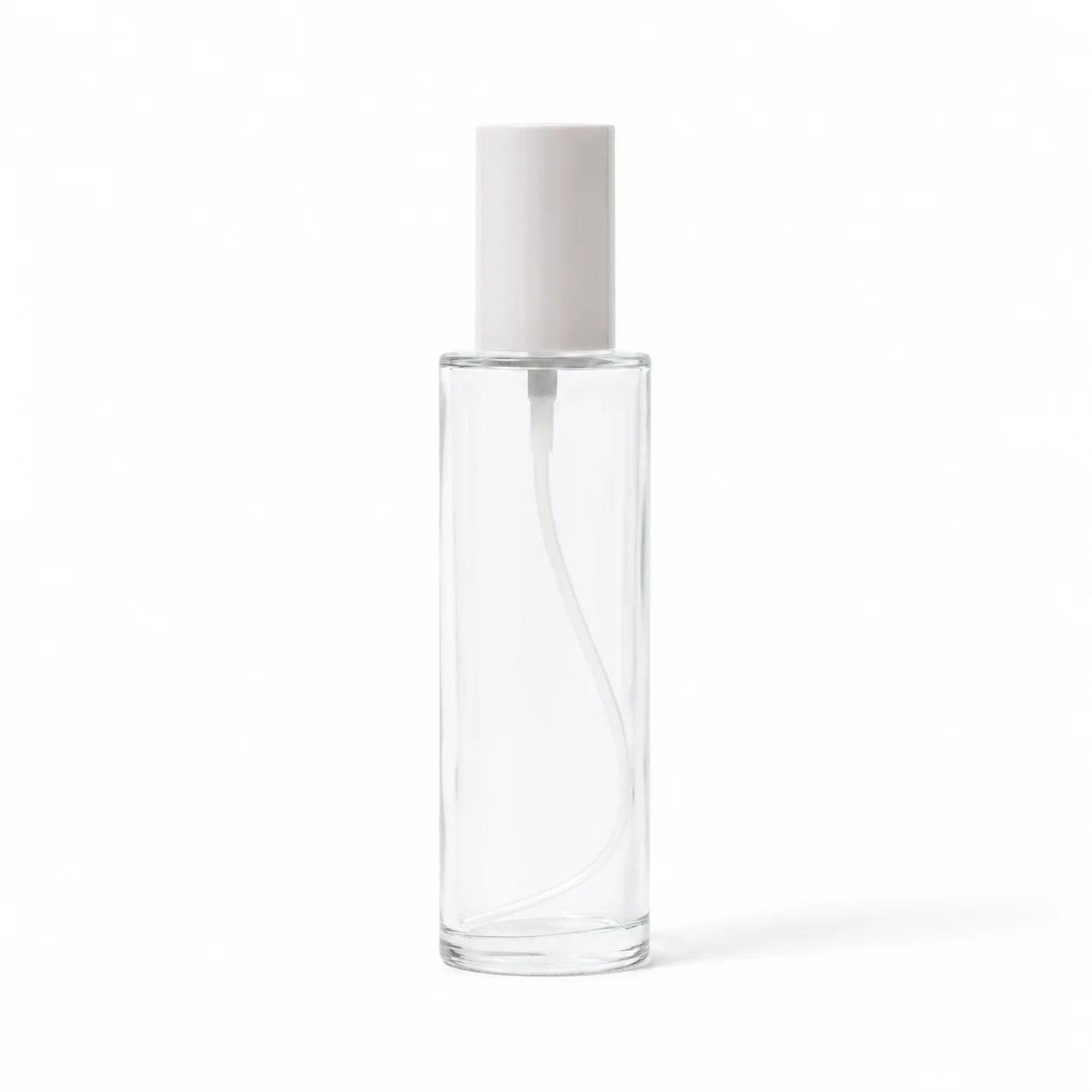 100ml Clear Glass Bottle with White Pump & Lid