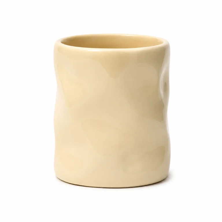 200ml Beige Ceramic Wave Jar