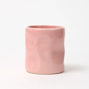 Pink Ceramic Wave Jar