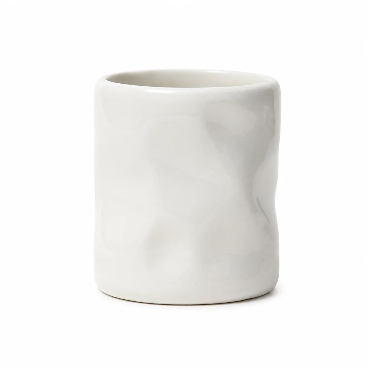 200ml White Ceramic Wave Jar