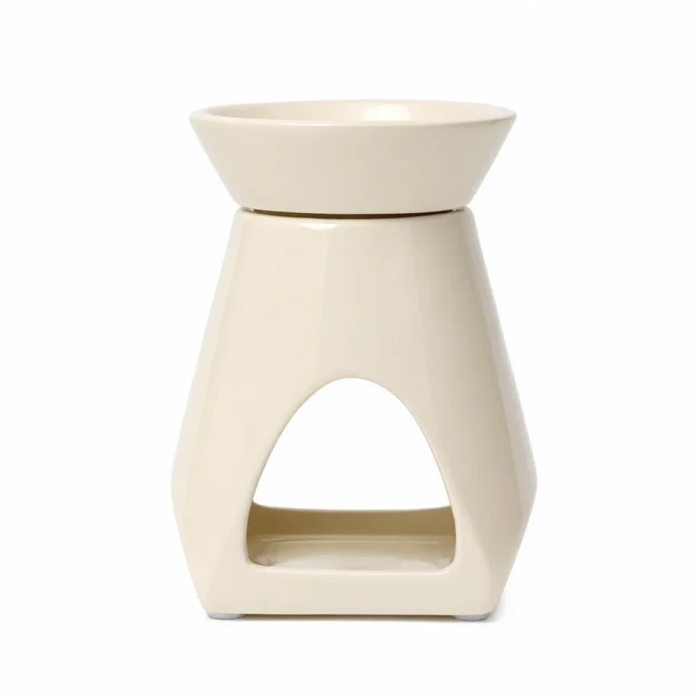 Beige Tapered Ceramic Two-Piece Burner