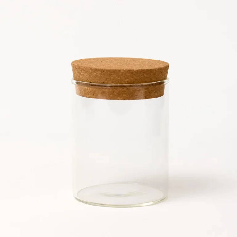20cl Flat Cork Glass Jar