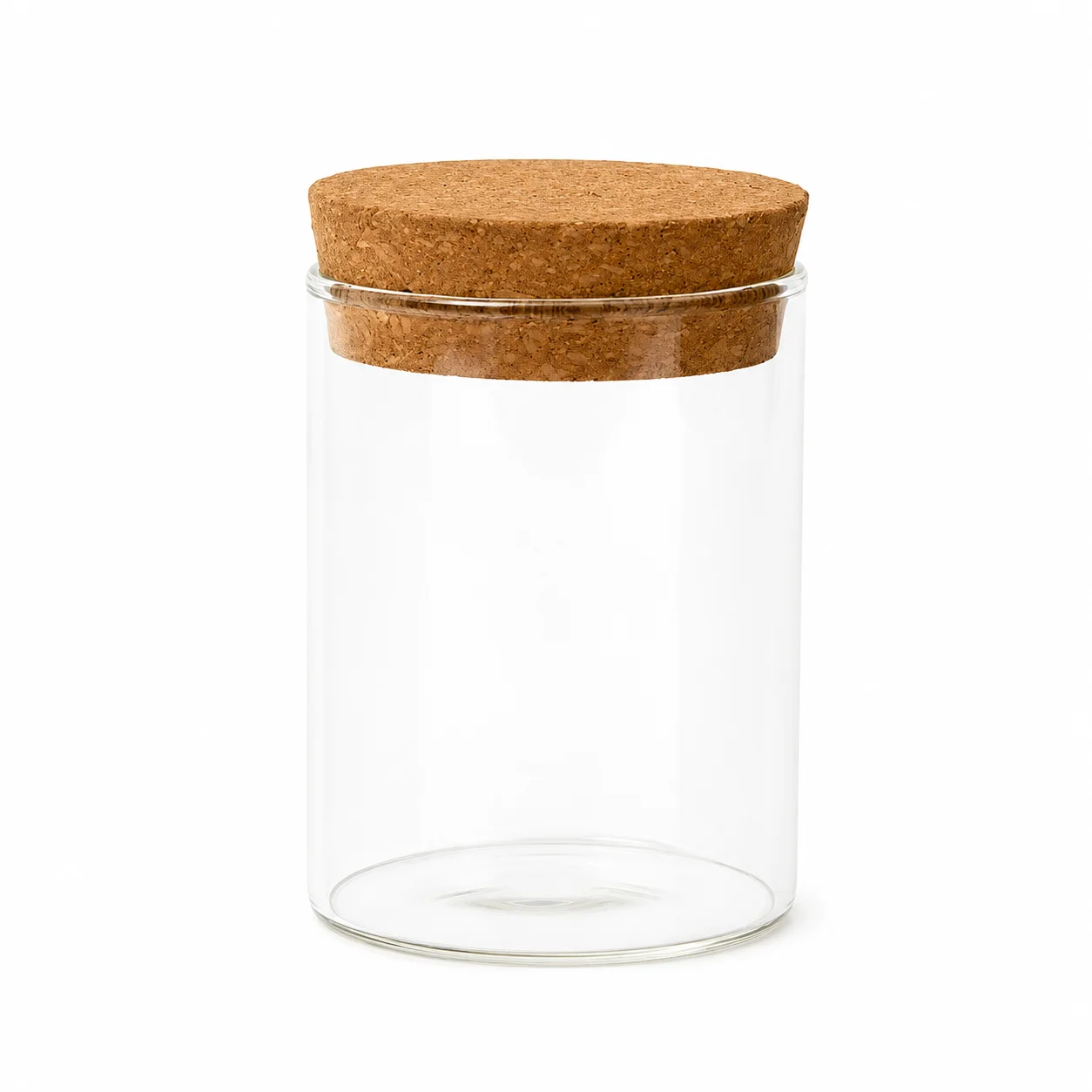 20cl Flat Cork Glass Jar