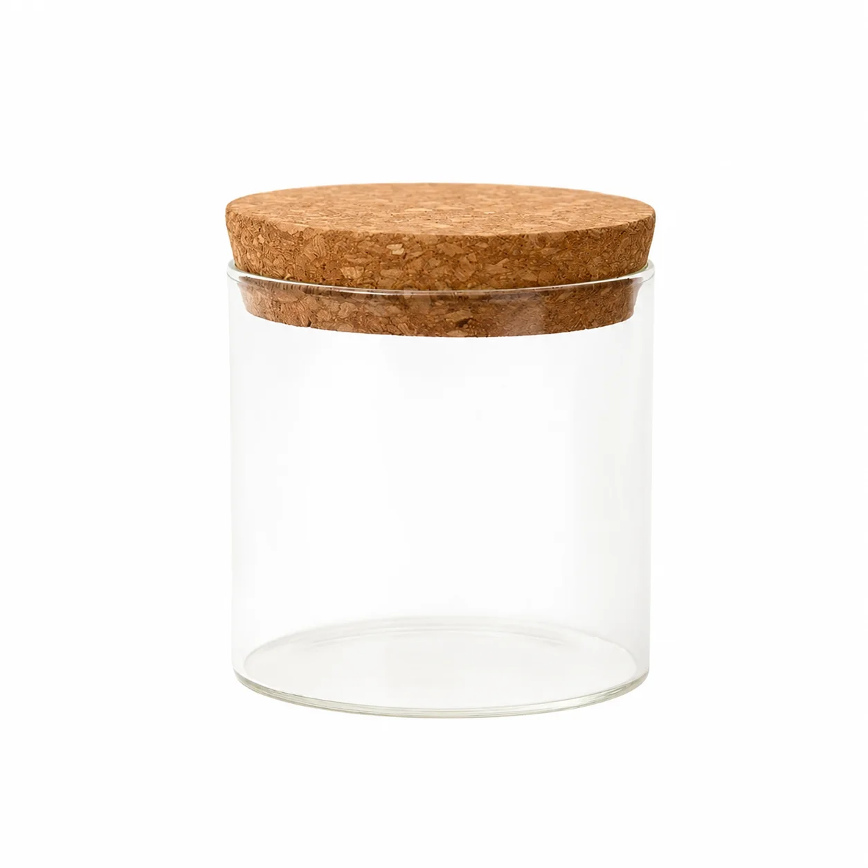 30cl Flat Cork Glass Jar
