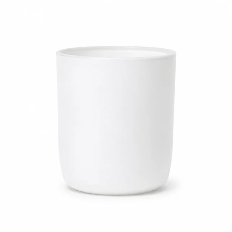 30cl Matte Curved White Glass