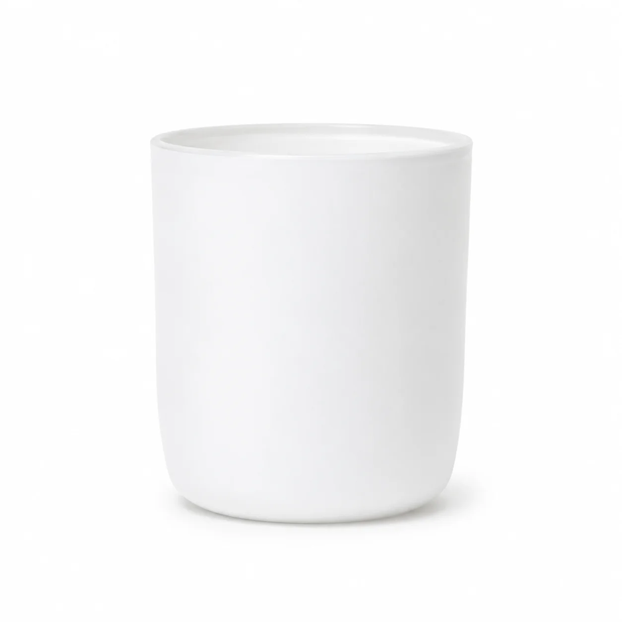 30cl Matte Curved White Glass