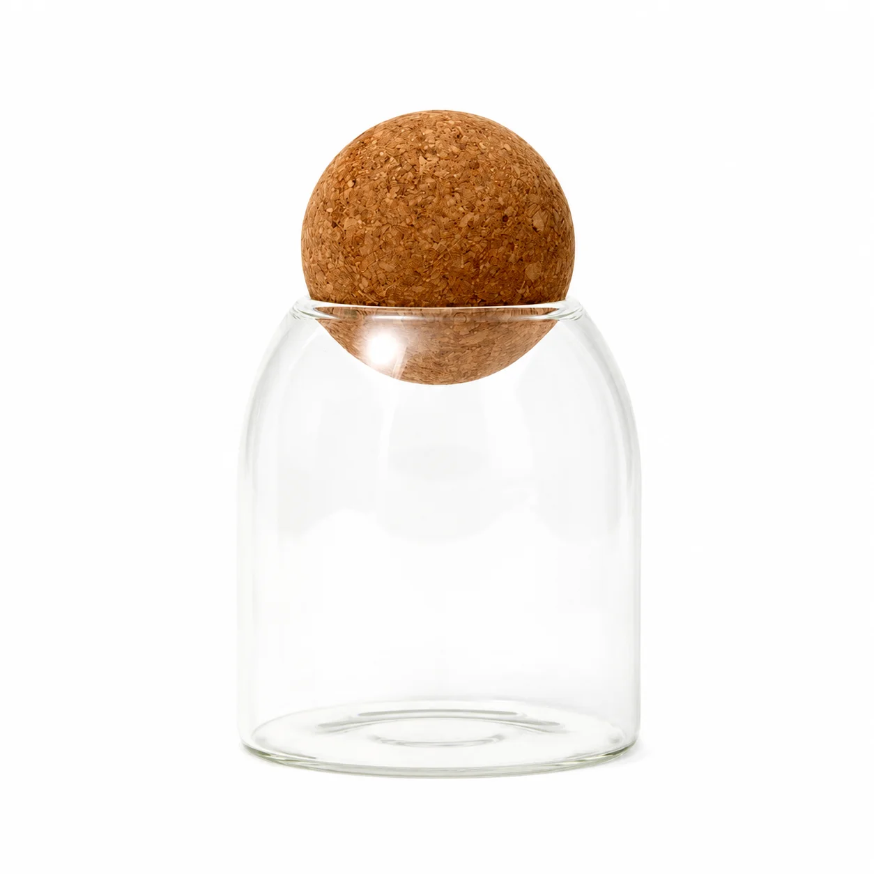 40cl Round Cork Glass Jar