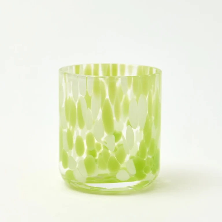 20cl Green Confetti Candle Glass