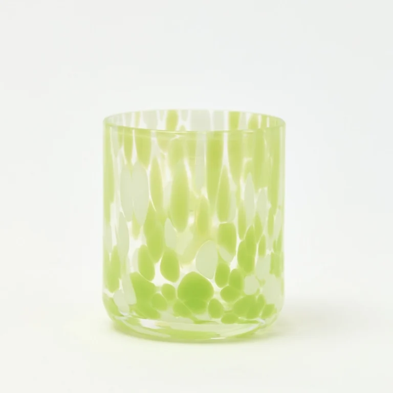 30cl Green Confetti Candle Glass