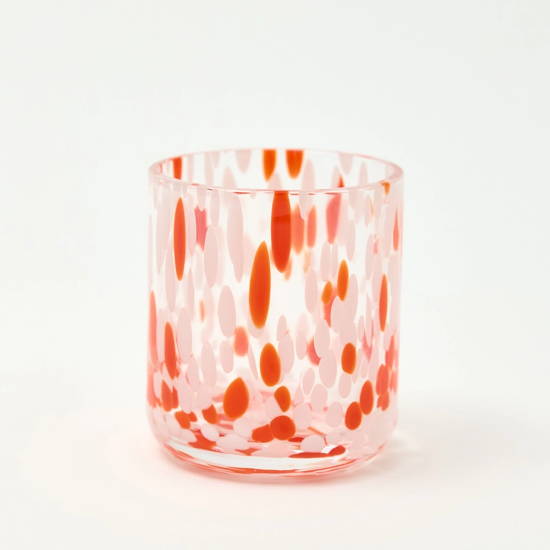 20cl Orange Confetti Candle Glass