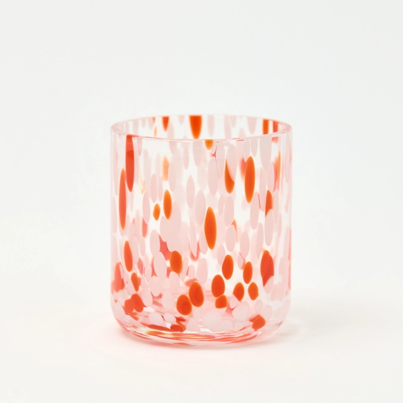 30cl Orange Confetti Candle Glass