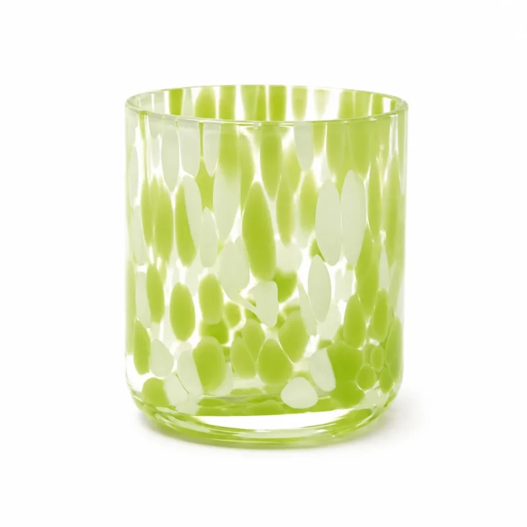 20cl Green Confetti Candle Glass