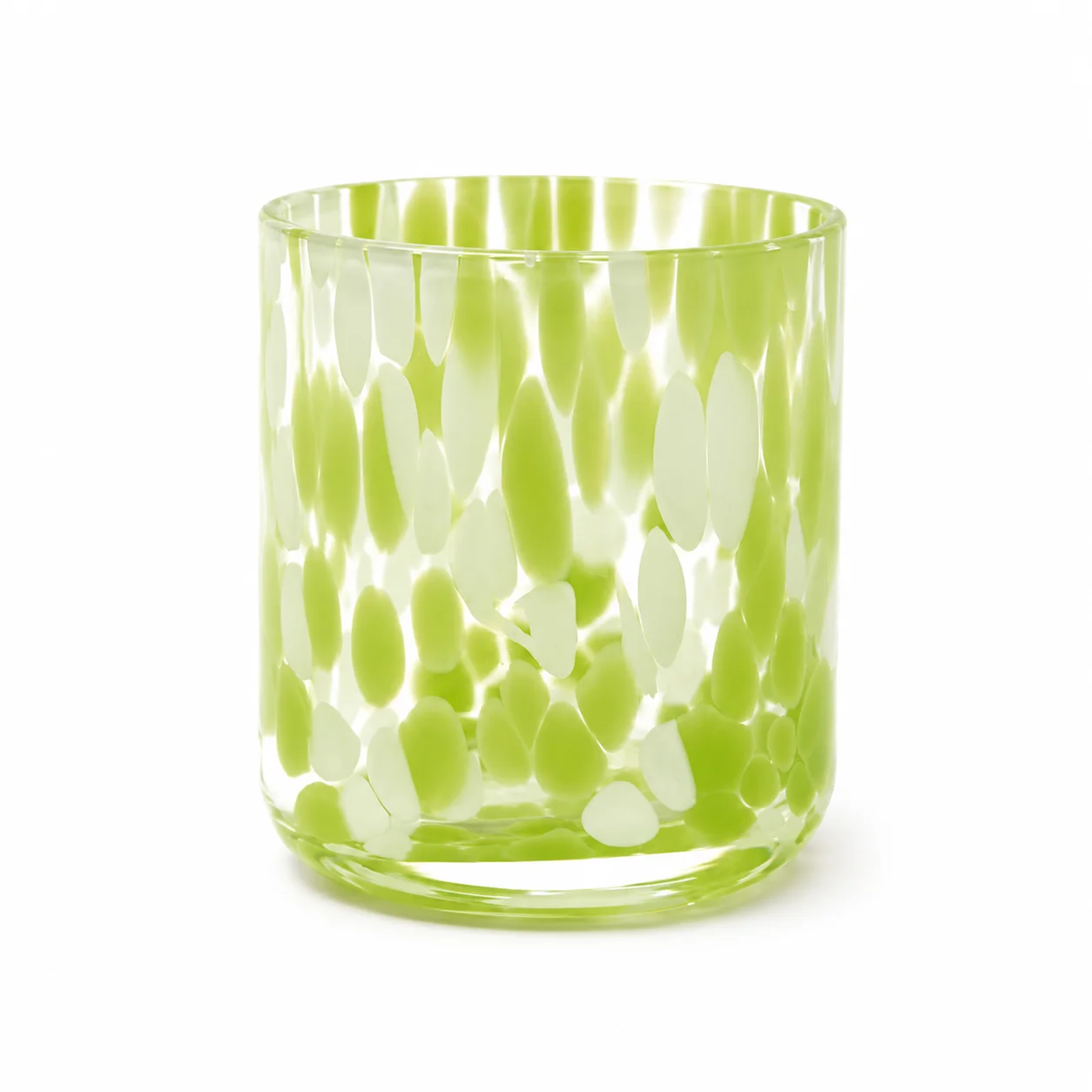 20cl Green Confetti Candle Glass