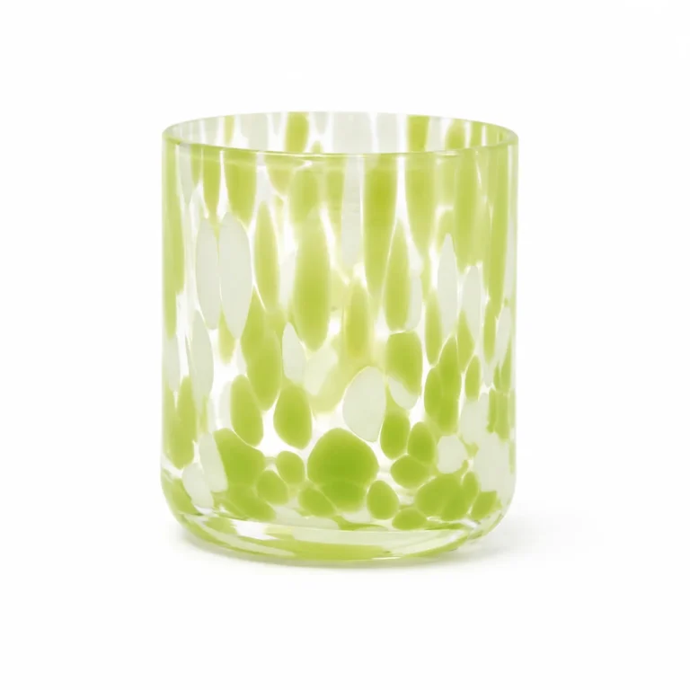 30cl Green Confetti Candle Glass