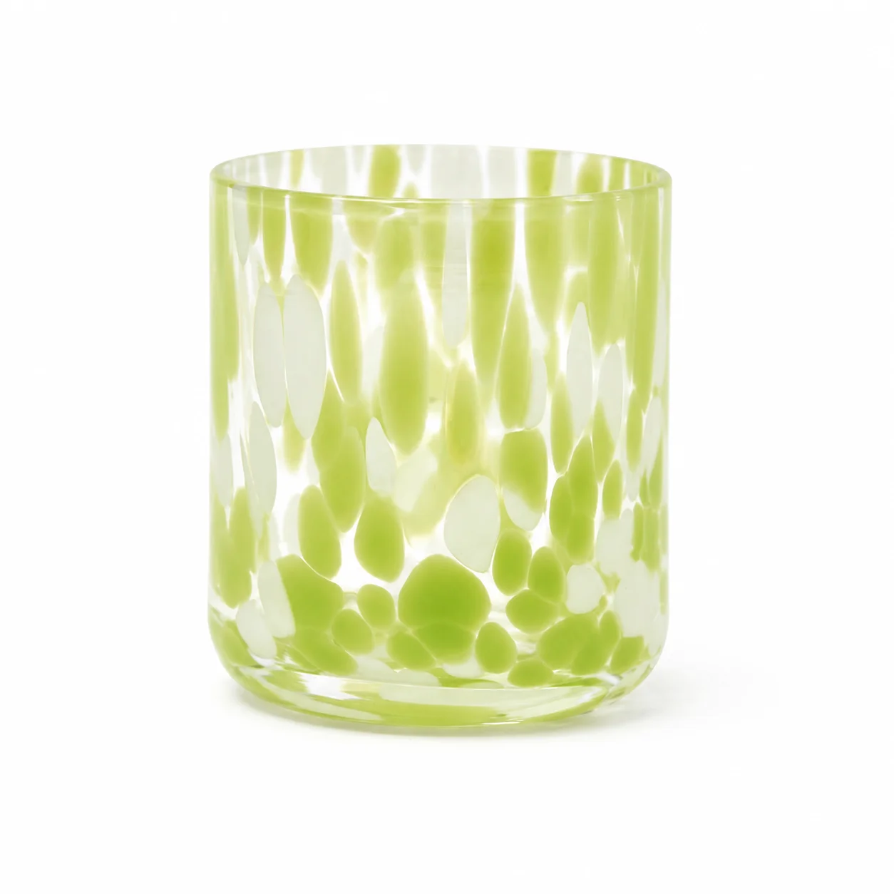 30cl Green Confetti Candle Glass