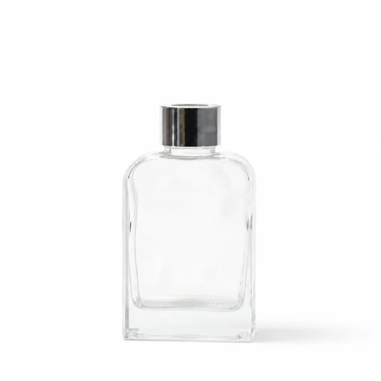 100ml Clear Short Square Curved Diffuser Bottle