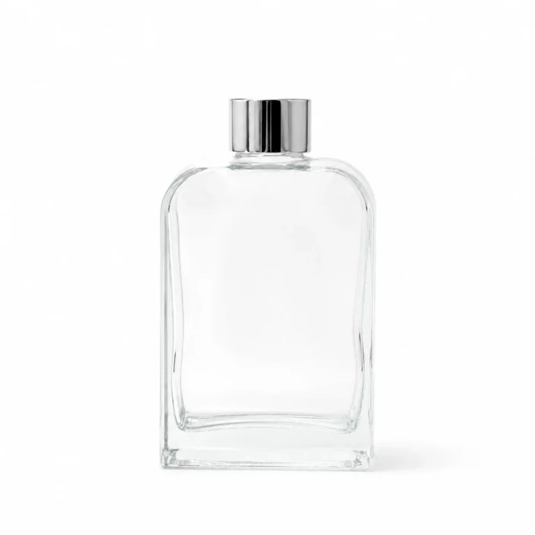 200ml Clear Tall Square Curved Diffuser Bottle