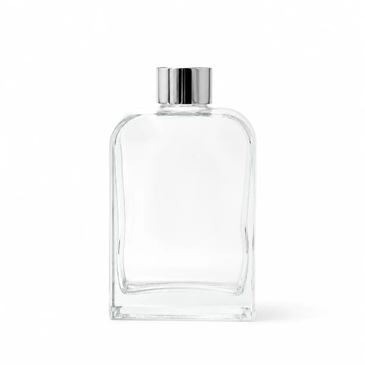 200ml Clear Tall Square Curved Diffuser Bottle