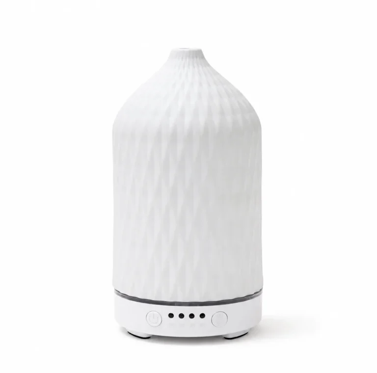 White Ceramic Ripple Electric Aroma Diffuser