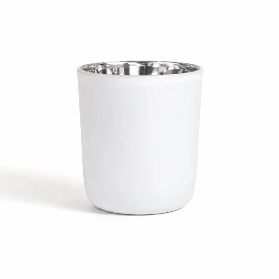 30cl Electro Silver/White Matte Curved Glasses - Box of 6