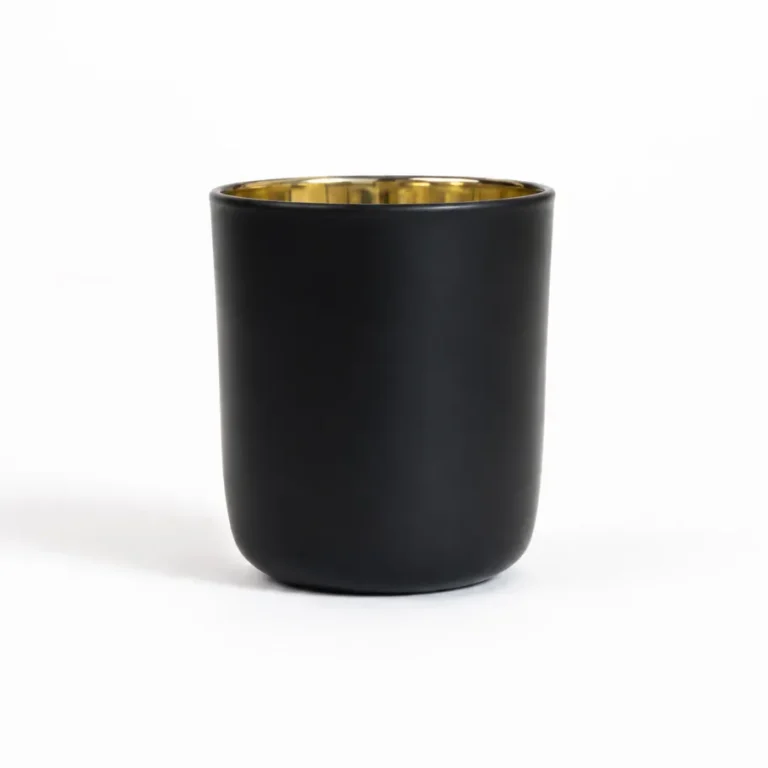 30cl Electro Gold/Black Matte Curved Glasses - Box of 6