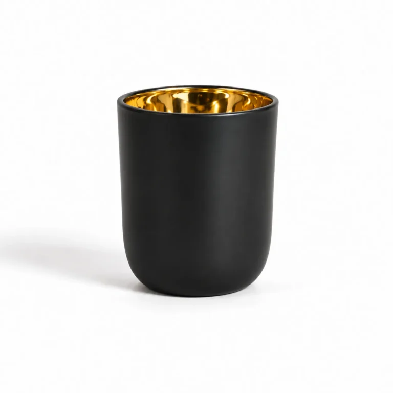 20cl Electro Black & Gold Matte Curved Glass