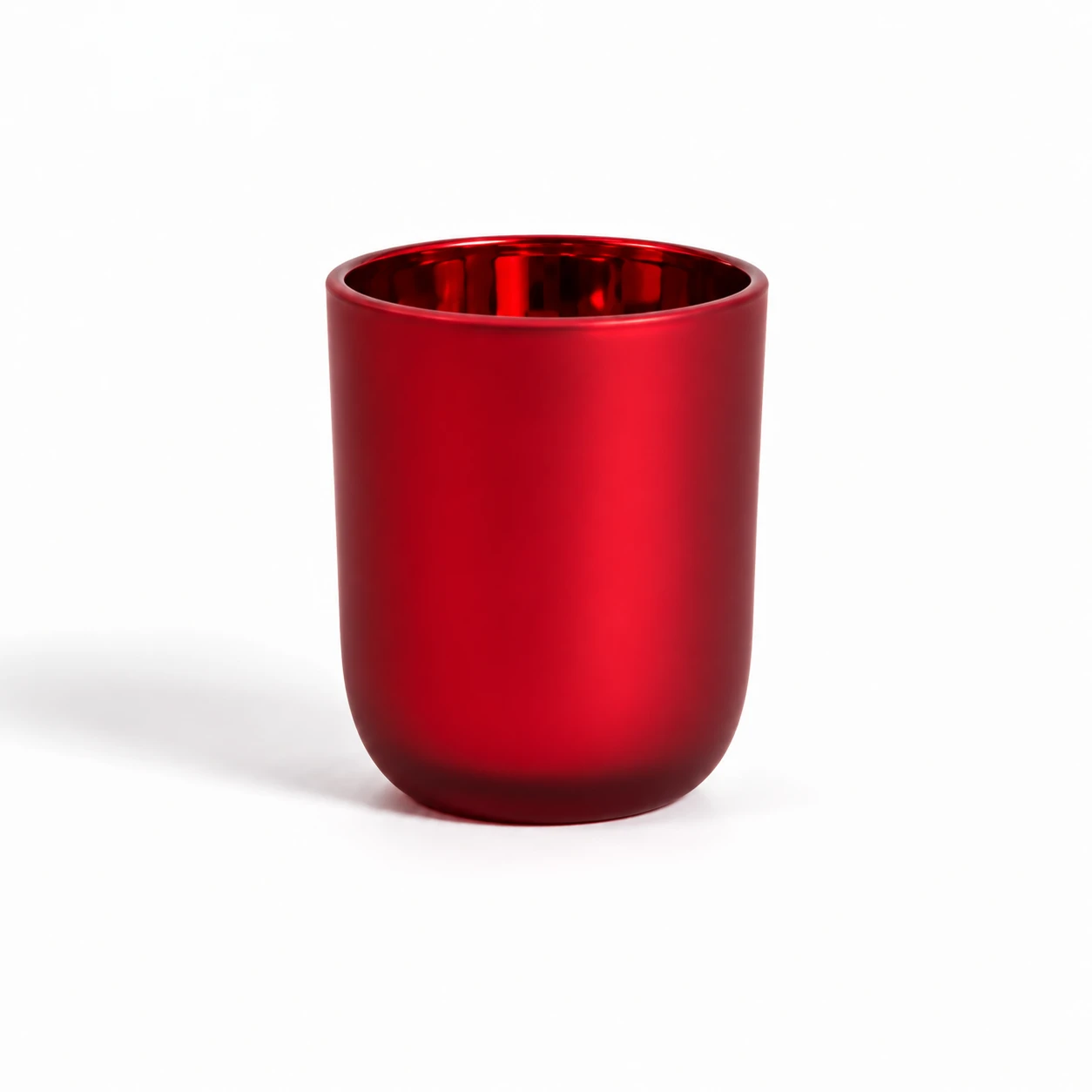 20cl Electro Red Frosted Matte Curved Glasses